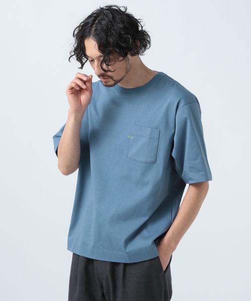 BAYFLOW 【接触冷感】シルケットワンポイントTシャツ ライトブルー L メンズインナー ベイフロー 421477 and ST アンドエスティ(旧ドットエスティ) BAYFLOW 【接触冷感】シルケットワンポイントTシャツ ライトブルー L メンズインナー ベイフロー 421477 and ST アンドエスティ(旧ドットエスティ)