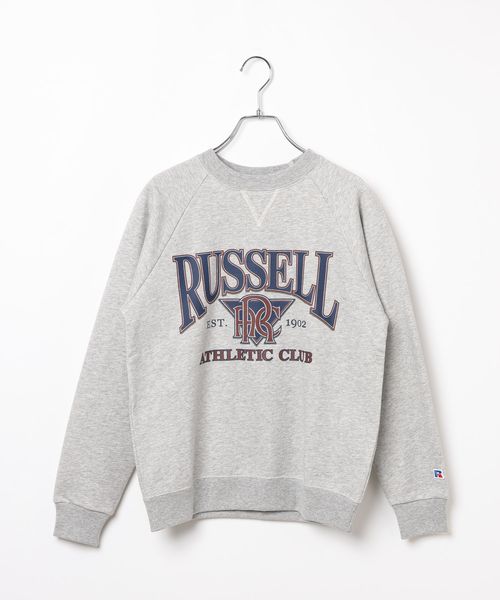 BAYFLOW 【RUSSELL ATHLETIC (ラッセルアスレティック)】裏起毛ロゴスウェット グレー FREE ウィメンズインナー ベイフロー 450901 and ST アンドエスティ(旧ドットエスティ) BAYFLOW 【RUSSELL ATHLETIC (ラッセルアスレティック)】裏起毛ロゴスウェット グレー FREE ウィメンズインナー ベイフロー 450901 and ST アンドエスティ(旧ドットエスティ)