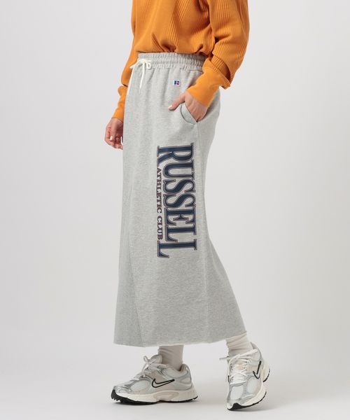 BAYFLOW 【RUSSELL ATHLETIC (ラッセルアスレティック）】裏起毛スウェットスカート グレー FREE ウィメンズボトムス ベイフロー 450902 and ST アンドエスティ（旧ドットエスティ）