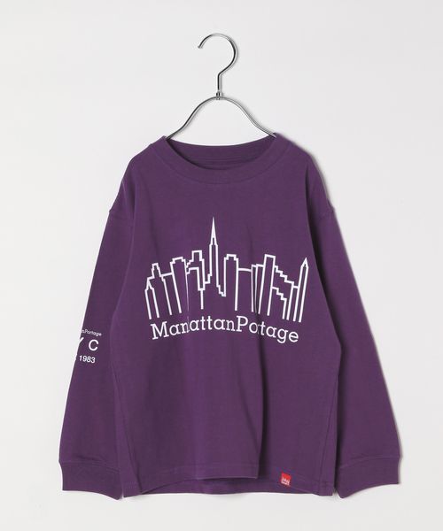 BAYFLOW 【Manhattan Portage(マンハッタンポーテージ)】プリントロングスリーブT(KIDS) パープル キッズ ベイフロー 455540 and ST アンドエスティ(旧ドットエスティ) BAYFLOW 【Manhattan Portage(マンハッタンポーテージ)】プリントロングスリーブT(KIDS) パープル キッズ ベイフロー 455540 and ST アンドエスティ(旧ドットエスティ)