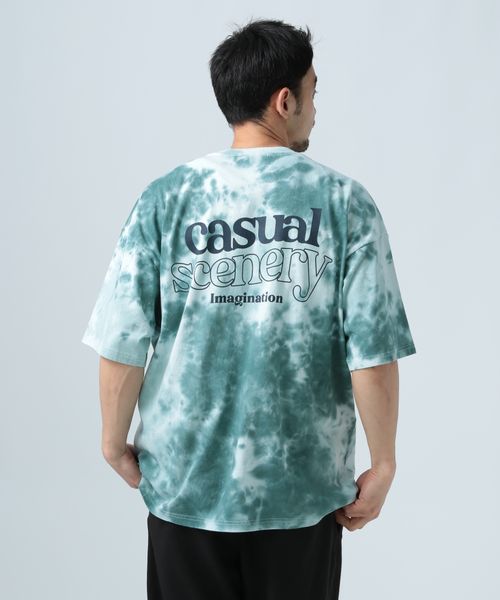 BAYFLOW タイダイ半袖Tシャツ グリーン L メンズインナー ベイフロー 459148 and ST アンドエスティ(旧ドットエスティ) BAYFLOW タイダイ半袖Tシャツ グリーン L メンズインナー ベイフロー 459148 and ST アンドエスティ(旧ドットエスティ)