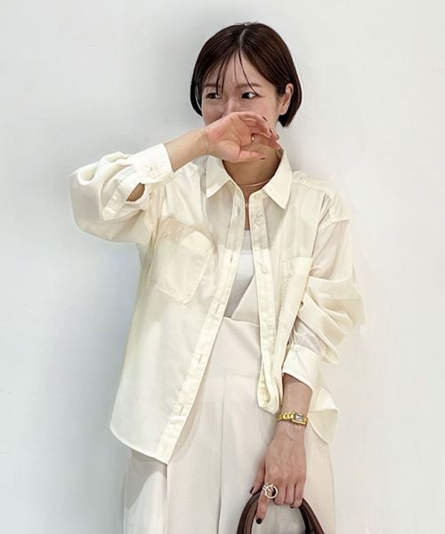 BAYFLOW 【低身長caho146cmさんプロデュース】2WAYシャツ ライトグレー FREE ウィメンズインナー ベイフロー 490281 and ST アンドエスティ(旧ドットエスティ) BAYFLOW 【低身長caho146cmさんプロデュース】2WAYシャツ ライトグレー FREE ウィメンズインナー ベイフロー 490281 and ST アンドエスティ(旧ドットエスティ)