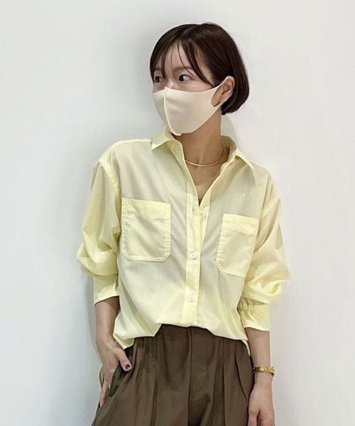 BAYFLOW 【低身長caho146cmさんプロデュース】2WAYシャツ イエロー FREE ウィメンズインナー ベイフロー 490281 and ST アンドエスティ(旧ドットエスティ) BAYFLOW 【低身長caho146cmさんプロデュース】2WAYシャツ イエロー FREE ウィメンズインナー ベイフロー 490281 and ST アンドエスティ(旧ドットエスティ)