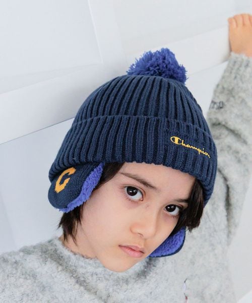 BAYFLOW 【Champion(チャンピオン)】リブ耳付きワッチ(KIDS) ネイビー FREE キッズ ベイフロー 491067 and ST アンドエスティ（旧ドットエスティ）