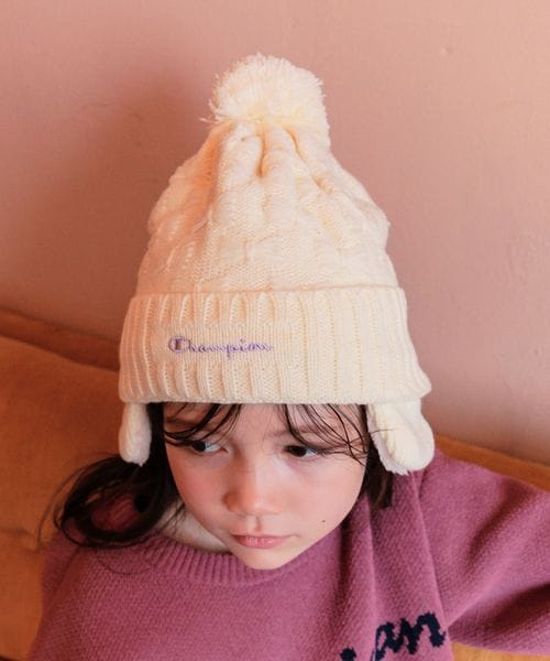 BAYFLOW 【Champion(チャンピオン)】リボンジャガード耳付きワッチ ベージュ FREE キッズ ベイフロー 491071 and ST アンドエスティ(旧ドットエスティ) BAYFLOW 【Champion(チャンピオン)】リボンジャガード耳付きワッチ ベージュ FREE キッズ ベイフロー 491071 and ST アンドエスティ(旧ドットエスティ)