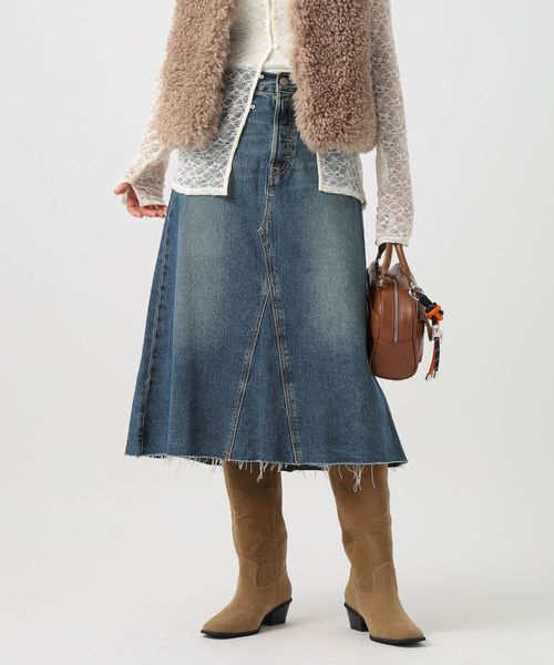 BAYFLOW 【Levi's(R)(リーバイス(R))】Aラインデニムスカート ブルー S ウィメンズボトムス ベイフロー 491878 and ST アンドエスティ(旧ドットエスティ) BAYFLOW 【Levi's(R)(リーバイス(R))】Aラインデニムスカート ブルー S ウィメンズボトムス ベイフロー 491878 and ST アンドエスティ(旧ドットエスティ)