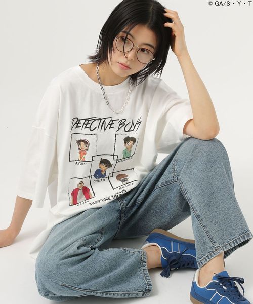 BAYFLOW 【名探偵コナン】探偵団Tシャツ(ユニセックス) ライトグレー M ウィメンズインナー ベイフロー 491909 and ST アンドエスティ(旧ドットエスティ) BAYFLOW 【名探偵コナン】探偵団Tシャツ(ユニセックス) ライトグレー M ウィメンズインナー ベイフロー 491909 and ST アンドエスティ(旧ドットエスティ)