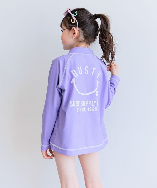 BAYFLOW 【RUSTY(ラスティ)】別注ラッシュガード(KIDS) パープル キッズ ベイフロー 492696 and ST アンドエスティ(旧ドットエスティ) BAYFLOW 【RUSTY(ラスティ)】別注ラッシュガード(KIDS) パープル キッズ ベイフロー 492696 and ST アンドエスティ(旧ドットエスティ)