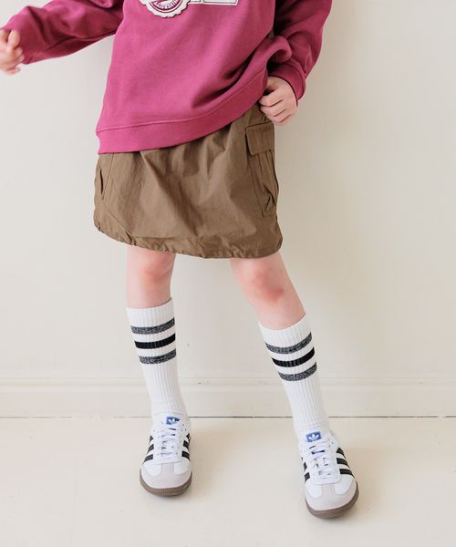 BAYFLOW [インナーパンツ付き]バルーンカーゴスカート(KIDS) グリーン キッズ ベイフロー 492724 and ST アンドエスティ（旧ドットエスティ）