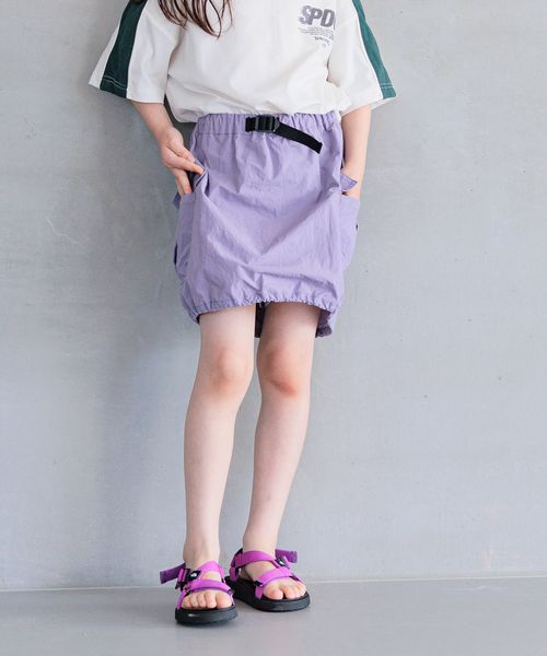 BAYFLOW [インナーパンツ付き]バルーンカーゴスカート(KIDS) パープル キッズ ベイフロー 492724 and ST アンドエスティ（旧ドットエスティ）
