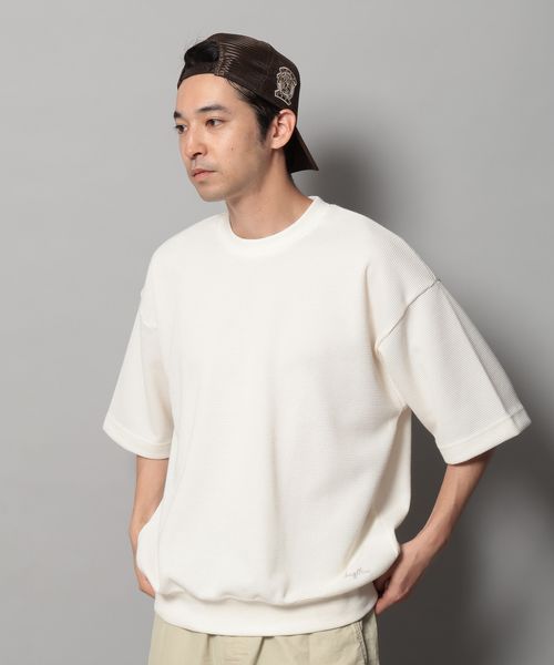 BAYFLOW 【吸水速乾】ドライタッチワッフル半袖Tシャツ ライトグレー M メンズインナー ベイフロー 492857 and ST アンドエスティ(旧ドットエスティ) BAYFLOW 【吸水速乾】ドライタッチワッフル半袖Tシャツ ライトグレー M メンズインナー ベイフロー 492857 and ST アンドエスティ(旧ドットエスティ)