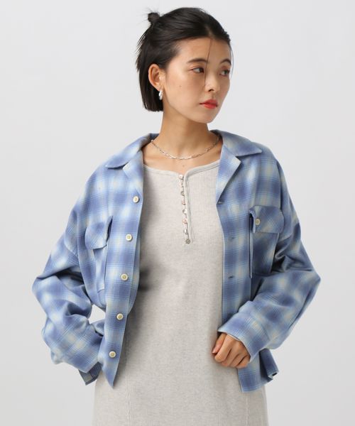 BAYFLOW 【PENDLETON(ペンドルトン)】別注チェックシャツ ライトブルー FREE ウィメンズインナー ベイフロー 493119 and ST アンドエスティ(旧ドットエスティ) BAYFLOW 【PENDLETON(ペンドルトン)】別注チェックシャツ ライトブルー FREE ウィメンズインナー ベイフロー 493119 and ST アンドエスティ(旧ドットエスティ)