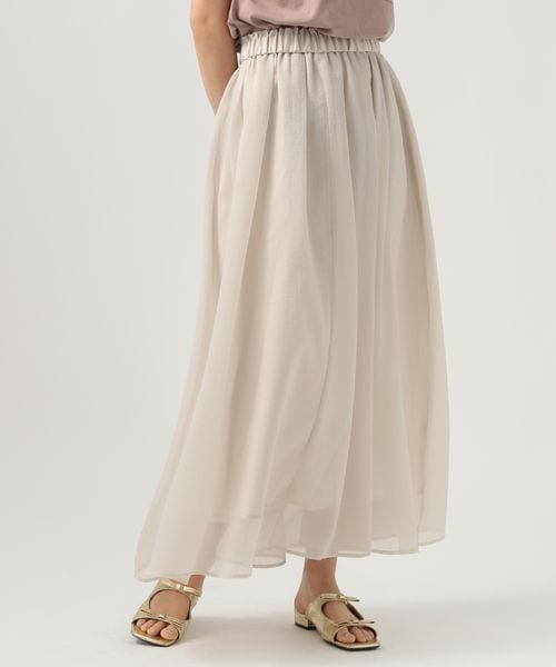 BAYFLOW [抜け感をプラス]シアーフレアスカート ベージュ FREE ウィメンズボトムス ベイフロー 495462 and ST アンドエスティ（旧ドットエスティ）