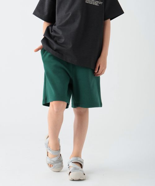 BAYFLOW プチプラ¥1540[通園・通学に♪]フライスハーフパンツ(KIDS) グリーン キッズ ベイフロー 495951 and ST アンドエスティ（旧ドットエスティ）