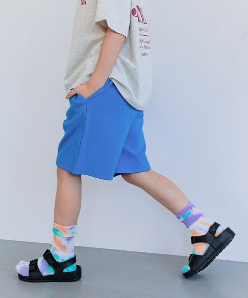 BAYFLOW プチプラ¥1540[通園・通学に♪]フライスハーフパンツ(KIDS) ライトブルー キッズ ベイフロー 495951 and ST アンドエスティ（旧ドットエスティ）