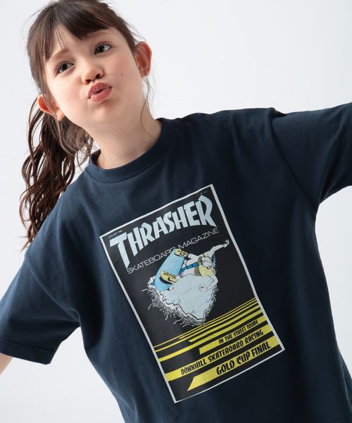 BAYFLOW 【THRASHER(スラッシャー)】別注ポスターロゴT(KIDS) チャコールグレー キッズ ベイフロー 497354 and ST アンドエスティ(旧ドットエスティ) BAYFLOW 【THRASHER(スラッシャー)】別注ポスターロゴT(KIDS) チャコールグレー キッズ ベイフロー 497354 and ST アンドエスティ(旧ドットエスティ)