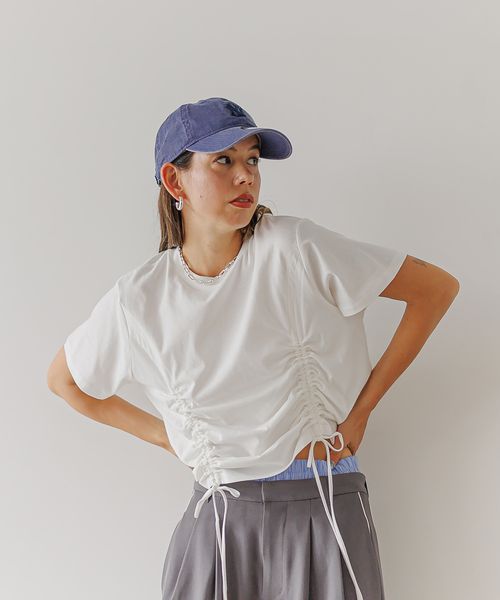 BAYFLOW シャーリング半袖Tシャツ ライトグレー FREE ウィメンズインナー ベイフロー 497903 and ST アンドエスティ(旧ドットエスティ) BAYFLOW シャーリング半袖Tシャツ ライトグレー FREE ウィメンズインナー ベイフロー 497903 and ST アンドエスティ(旧ドットエスティ)
