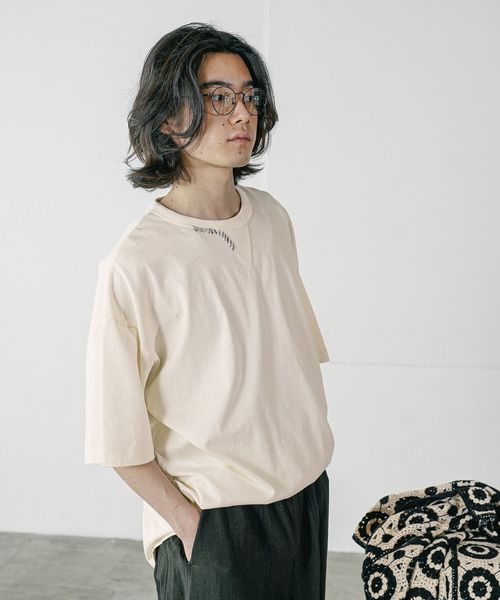 BAYFLOW ピグメントステッチ半袖Tシャツ ライトグレー L メンズインナー ベイフロー 498894 and ST アンドエスティ(旧ドットエスティ) BAYFLOW ピグメントステッチ半袖Tシャツ ライトグレー L メンズインナー ベイフロー 498894 and ST アンドエスティ(旧ドットエスティ)