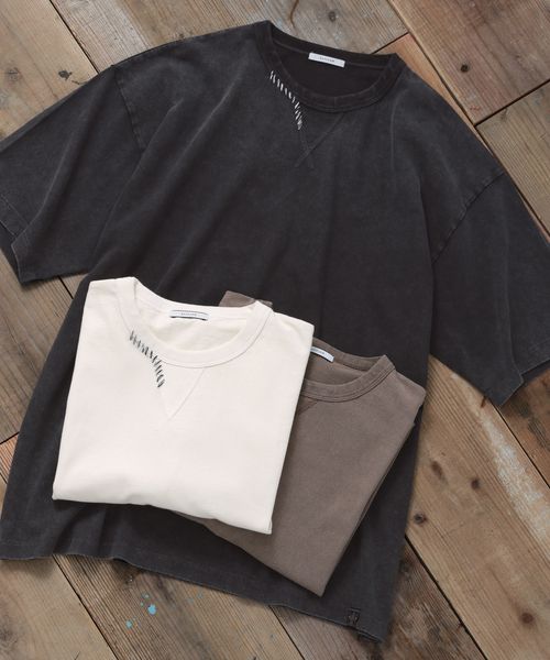 BAYFLOW ピグメントステッチ半袖Tシャツ チャコールグレー L メンズインナー ベイフロー 498894 and ST アンドエスティ(旧ドットエスティ) BAYFLOW ピグメントステッチ半袖Tシャツ チャコールグレー L メンズインナー ベイフロー 498894 and ST アンドエスティ(旧ドットエスティ)