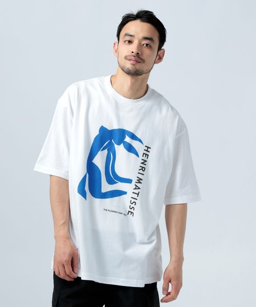 BAYFLOW 【Henri Matisse/ アンリ・マティス】アートロゴTシャツ ホワイト M メンズインナー ベイフロー 498903 and ST アンドエスティ（旧ドットエスティ）