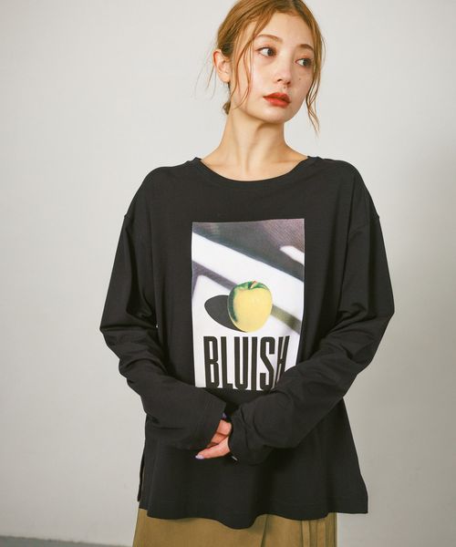 BAYFLOW [柔らかな肌ざわり]スムースタッチプリント長袖Tシャツ シルバー M ウィメンズインナー ベイフロー 498950 and ST アンドエスティ（旧ドットエスティ）