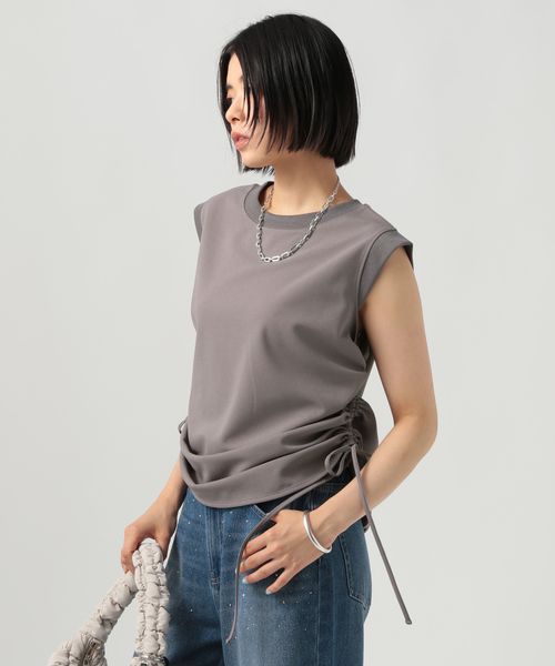 BAYFLOW シャーリングノースリーブプルオーバー グレー FREE ウィメンズインナー ベイフロー 499379 and ST アンドエスティ(旧ドットエスティ) BAYFLOW シャーリングノースリーブプルオーバー グレー FREE ウィメンズインナー ベイフロー 499379 and ST アンドエスティ(旧ドットエスティ)