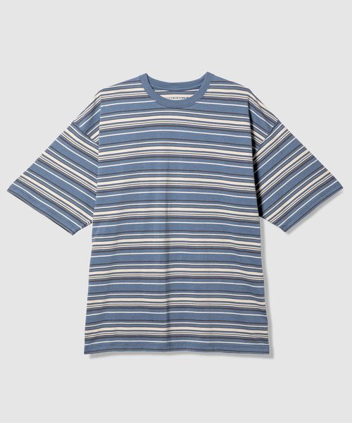 BAYFLOW 【AMERICAN RAG CIE】マルチカラーボーダーTシャツ(ユニセックス) ブルー L スペシャルライン ベイフロー 499768 and ST アンドエスティ(旧ドットエスティ) BAYFLOW 【AMERICAN RAG CIE】マルチカラーボーダーTシャツ(ユニセックス) ブルー L スペシャルライン ベイフロー 499768 and ST アンドエスティ(旧ドットエスティ)