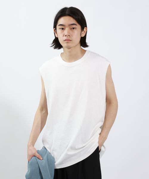 BAYFLOW カットオフノースリーブ ライトグレー FREE メンズインナー ベイフロー 568196 and ST アンドエスティ(旧ドットエスティ) BAYFLOW カットオフノースリーブ ライトグレー FREE メンズインナー ベイフロー 568196 and ST アンドエスティ(旧ドットエスティ)