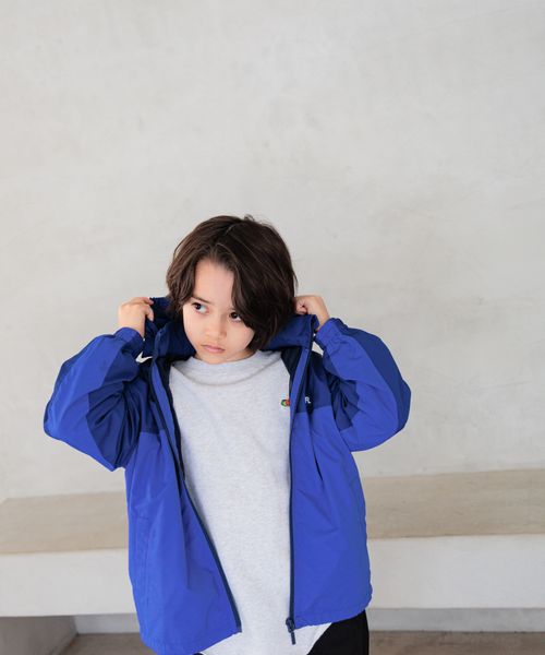 BAYFLOW [軽量・フード取り外し可]撥水防風マウンテンパーカー(KIDS) ライトブルー キッズ ベイフロー 571398 and ST アンドエスティ（旧ドットエスティ）
