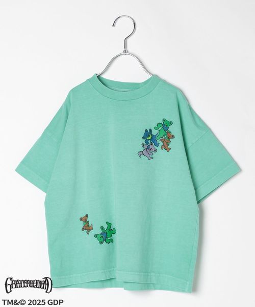 BAYFLOW 【Grateful Dead(グレイトフル デッド)】別注ピグメントT(KIDS) グリーン キッズ ベイフロー 572891 and ST アンドエスティ(旧ドットエスティ) BAYFLOW 【Grateful Dead(グレイトフル デッド)】別注ピグメントT(KIDS) グリーン キッズ ベイフロー 572891 and ST アンドエスティ(旧ドットエスティ)