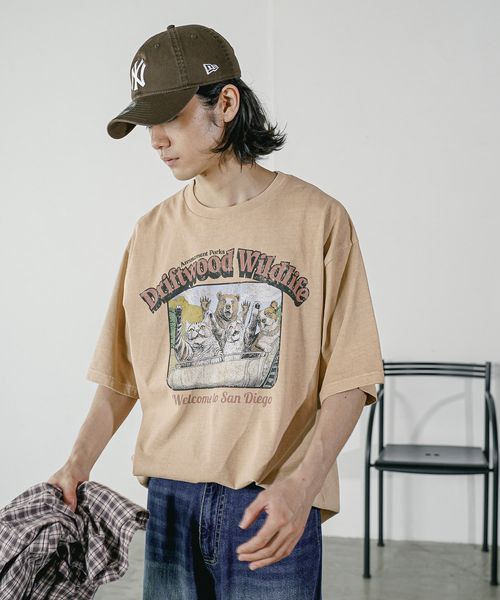 BAYFLOW ヴィンテージライクアニマルTシャツ ブラウン M メンズインナー ベイフロー 574435 and ST アンドエスティ(旧ドットエスティ) BAYFLOW ヴィンテージライクアニマルTシャツ ブラウン M メンズインナー ベイフロー 574435 and ST アンドエスティ(旧ドットエスティ)