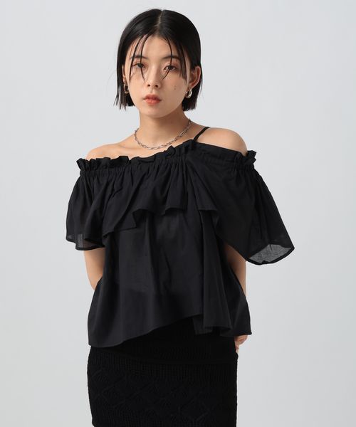 BAYFLOW [吸湿・撥水性に優れたインド綿]INDIANワンショルダーブラウス シルバー FREE ウィメンズインナー ベイフロー 574712 and ST アンドエスティ（旧ドットエスティ）