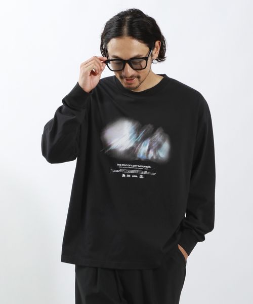 BAYFLOW [接触冷感]ジャズグラフィックTシャツ シルバー L メンズインナー ベイフロー 575681 and ST アンドエスティ（旧ドットエスティ）