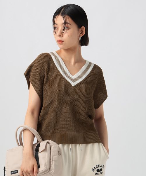 BAYFLOW [洗濯機使用可]チルデンニットベスト ライトベージュ FREE ウィメンズインナー ベイフロー 581060 and ST アンドエスティ（旧ドットエスティ）