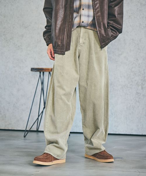 BAYFLOW コーデュロイワイドパンツ グレー M メンズボトムス ベイフロー 582224 and ST アンドエスティ(旧ドットエスティ) BAYFLOW コーデュロイワイドパンツ グレー M メンズボトムス ベイフロー 582224 and ST アンドエスティ(旧ドットエスティ)