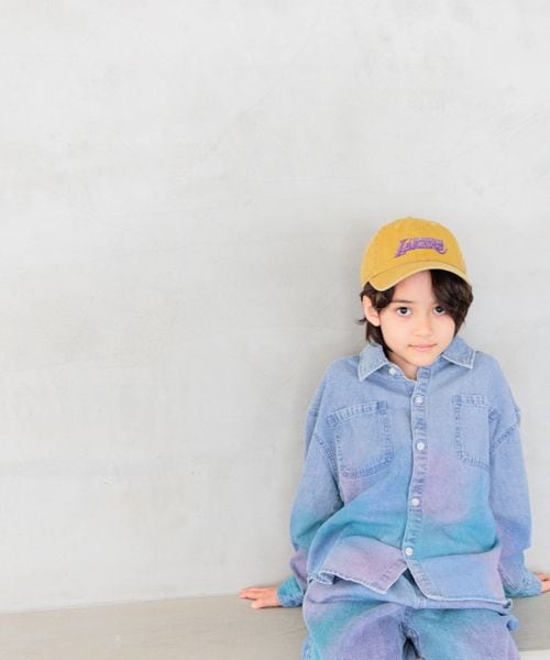 BAYFLOW [ペイント＆タイダイ]加工デニムシャツ(KIDS) ホワイト キッズ ベイフロー 582354 and ST アンドエスティ（旧ドットエスティ）
