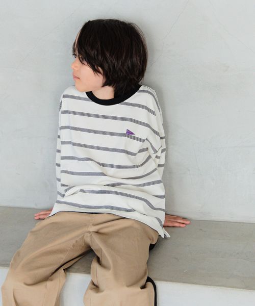 BAYFLOW [トレンドのワイドシルエット♪]SNOWボーダーTシャツ(KIDS) ライトグレー キッズ ベイフロー 583649 and ST アンドエスティ（旧ドットエスティ）