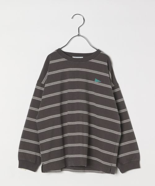 BAYFLOW [トレンドのワイドシルエット♪]SNOWボーダーTシャツ(KIDS) チャコールグレー キッズ ベイフロー 583649 and ST アンドエスティ（旧ドットエスティ）