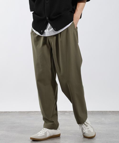BAYFLOW 【WONDER SHAPE(ワンダーシェイプ)】ワンタックトラウザー カーキ S メンズボトムス ベイフロー 583723 and ST アンドエスティ(旧ドットエスティ) BAYFLOW 【WONDER SHAPE(ワンダーシェイプ)】ワンタックトラウザー カーキ S メンズボトムス ベイフロー 583723 and ST アンドエスティ(旧ドットエスティ)