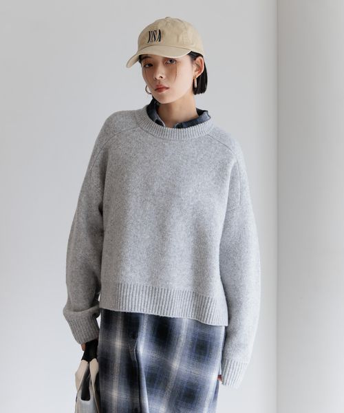 BAYFLOW ≪完売カラー追加予約≫[もっちりした肌触り]コンフォートブークレニットプルオーバー グレー FREE ウィメンズインナー ベイフロー 589105 and ST アンドエスティ（旧ドットエスティ）