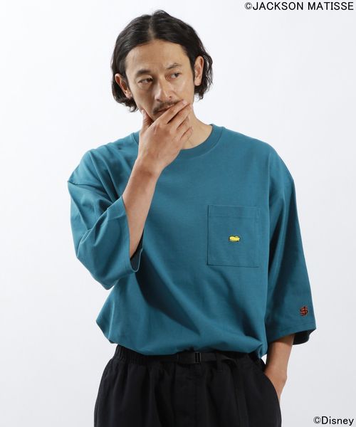 BAYFLOW 【JACKSON MATISSE/BAYFLOW】「ミッキーマウス」デザイン7分袖Tシャツ ライトブルー M メンズインナー ベイフロー 592421 and ST アンドエスティ(旧ドットエスティ) BAYFLOW 【JACKSON MATISSE/BAYFLOW】「ミッキーマウス」デザイン7分袖Tシャツ ライトブルー M メンズインナー ベイフロー 592421 and ST アンドエスティ(旧ドットエスティ)