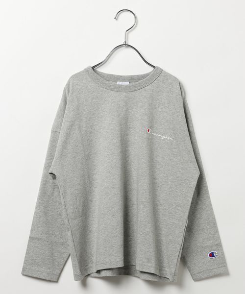 BAYFLOW 【Champion(チャンピオン)】ルーズフィットロングスリーブT(KIDS) グレー キッズ ベイフロー 593315 and ST アンドエスティ(旧ドットエスティ) BAYFLOW 【Champion(チャンピオン)】ルーズフィットロングスリーブT(KIDS) グレー キッズ ベイフロー 593315 and ST アンドエスティ(旧ドットエスティ)