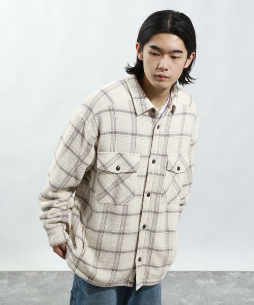 BAYFLOW ヴィンテージライクボアシャツ ライトグレー L メンズインナー ベイフロー 595407 and ST アンドエスティ（旧ドットエスティ）