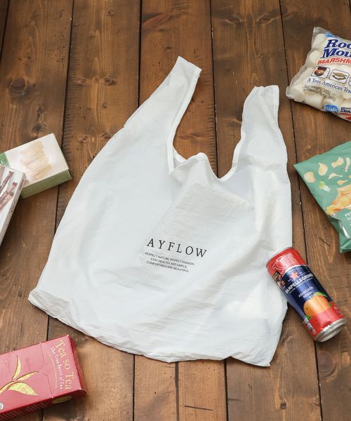 BAYFLOW [パッカブル可能]BFロゴエコバッグ キッチンＦＡＢ ライトグレー ベイフロー 596154 and ST アンドエスティ（旧ドットエスティ）