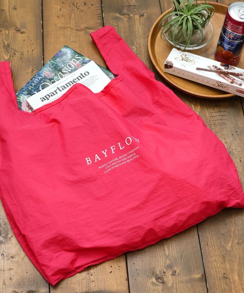 BAYFLOW [パッカブル可能]BFロゴエコバッグ キッチンＦＡＢ ピンク ベイフロー 596154 and ST アンドエスティ（旧ドットエスティ）