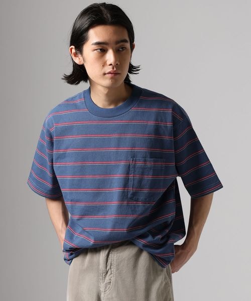 BAYFLOW �yL. L.Bean/�G���G���r�[���zUnionShort-Sleeve StripedT-Shirt �l�C�r�[ L �����Y�C���i�[ �x�C�t���[ 634964 and ST �A���h�G�X�e�B�i���h�b�g�G�X�e�B�j