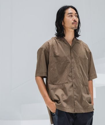 HEREIAM MEN】イージーケア/接触冷感/吸水速乾/テックリネンシャツ