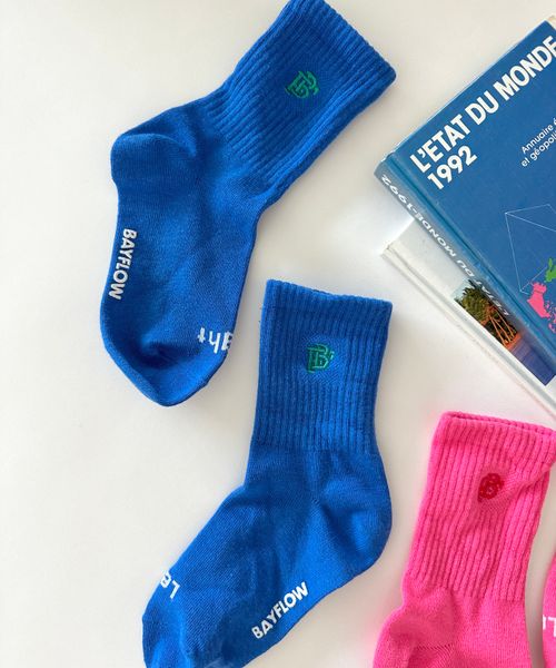 BAYFLOW 刺繍カラーソックス(KIDS) ライトブルー キッズ ベイフロー 906416 and ST アンドエスティ(旧ドットエスティ) BAYFLOW 刺繍カラーソックス(KIDS) ライトブルー キッズ ベイフロー 906416 and ST アンドエスティ(旧ドットエスティ)
