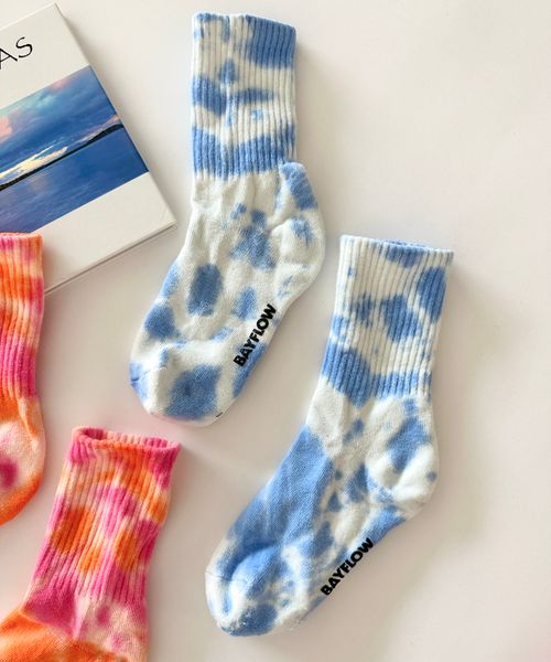 BAYFLOW タイダイソックス(KIDS) ライトブルー キッズ ベイフロー 906418 and ST アンドエスティ(旧ドットエスティ) BAYFLOW タイダイソックス(KIDS) ライトブルー キッズ ベイフロー 906418 and ST アンドエスティ(旧ドットエスティ)