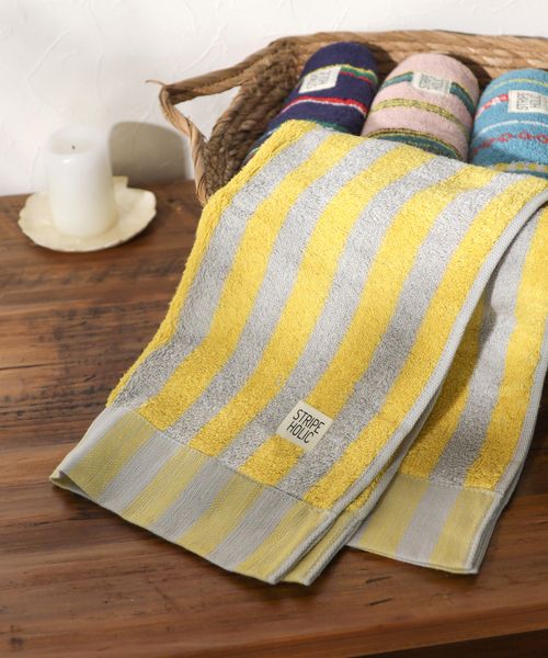 BAYFLOW [今治タオルブランド認定]ストライプフェイスタオル35×80 バスＦＡＢ イエロー ベイフロー 966906 and ST アンドエスティ（旧ドットエスティ）